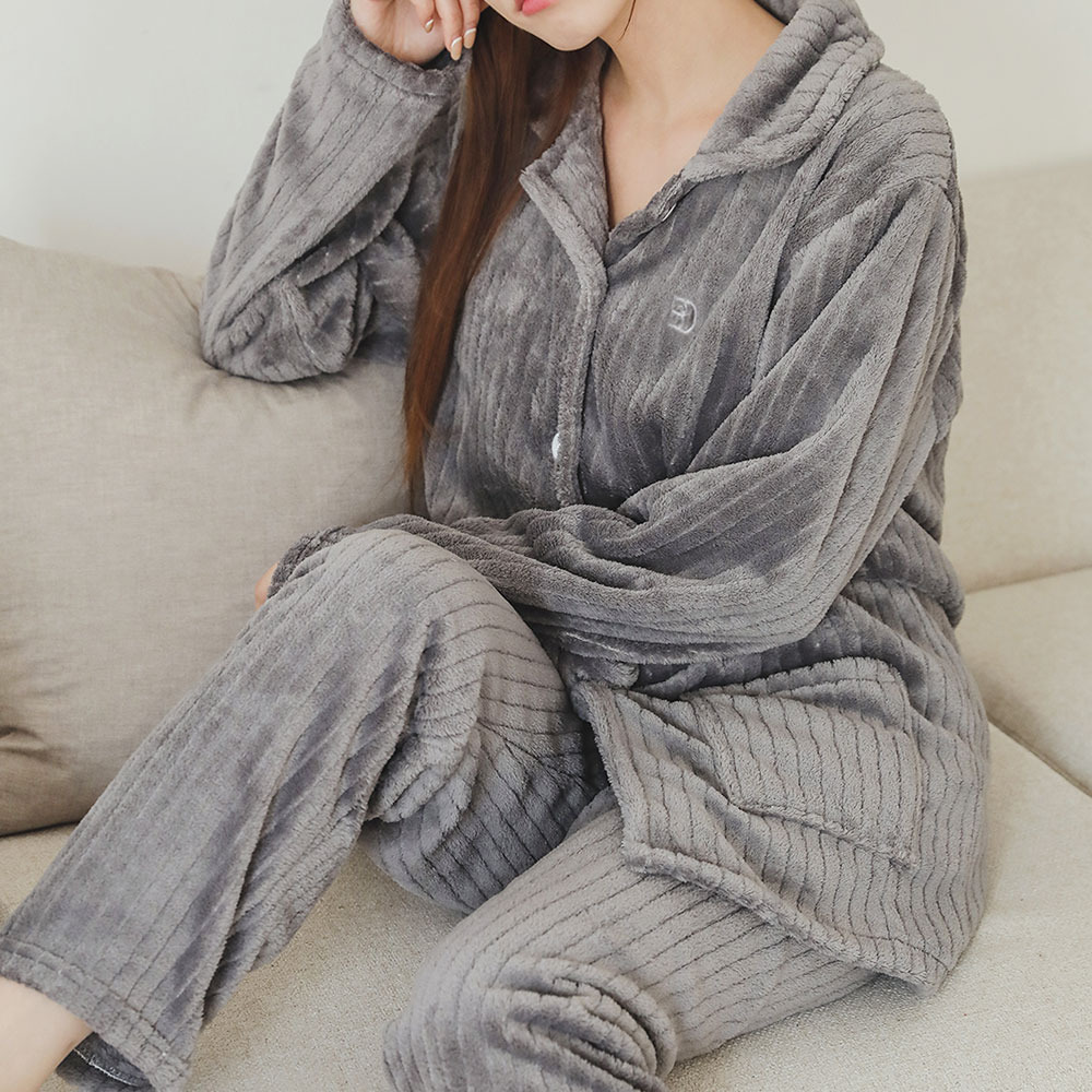 멜로우 투피스 여성 겨울 수면잠옷 홈웨어 파자마 상하세트 5colors